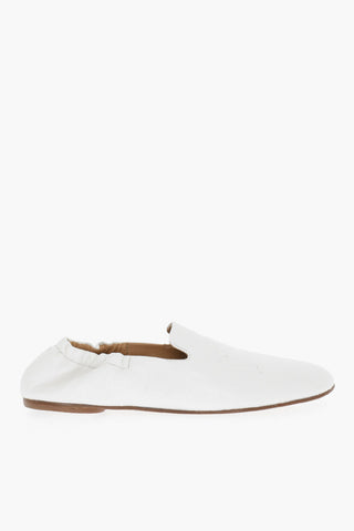 MM22 Leather Bellet Flats with Square Toe