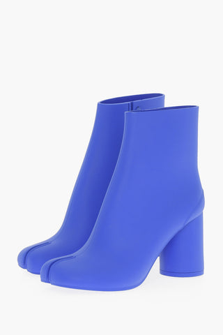 MM22 Pvc TABI Ankle Boots with Embellished by Side Buttons 8cm