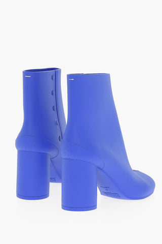 MM22 Pvc TABI Ankle Boots with Embellished by Side Buttons 8cm