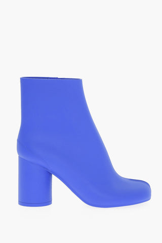 MM22 Pvc TABI Ankle Boots with Embellished by Side Buttons 8cm