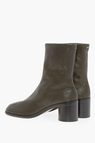 MM22 Leather TABI Ankle Boots Heel 7cm