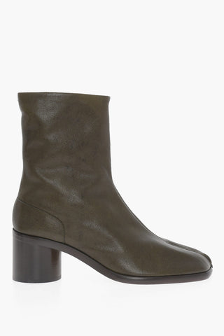 MM22 Leather TABI Ankle Boots Heel 7cm