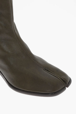 MM22 Leather TABI Ankle Boots Heel 7cm