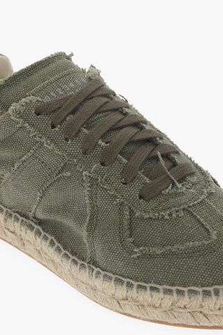 MM22 Canvas Low Top Sneakers with Jute Detail