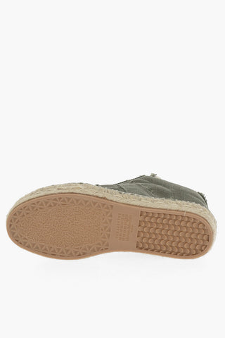MM22 Canvas Low Top Sneakers with Jute Detail