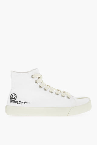 MM22 Sneakers Alte TABI In Cotone con Lacci Tono su Tono