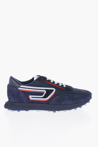 Fabric and Suede S-RACER LC Low Top Sneakers with Camouflage Sole