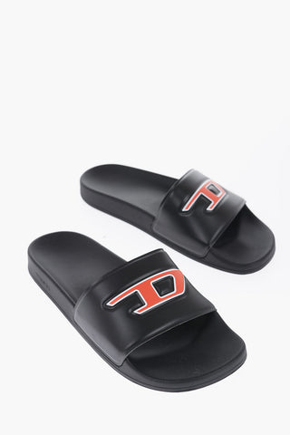 Slides SA-MAYEMI D in Tinta Unita con Logo a Contrasto