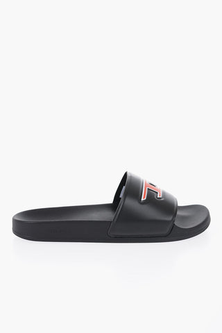Slides SA-MAYEMI D in Tinta Unita con Logo a Contrasto