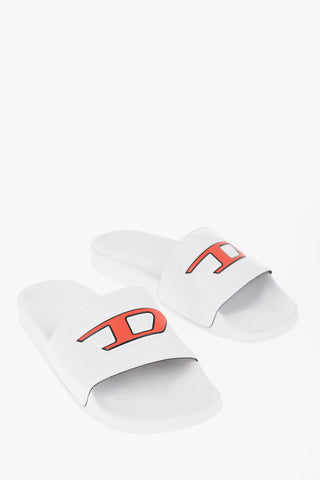 Solid Color SA-MAYEMI D Slides with Contrasting Logo