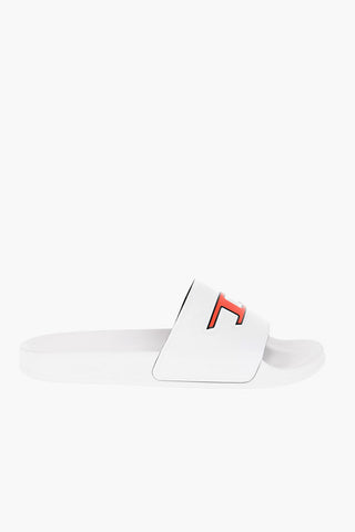 Solid Color SA-MAYEMI D Slides with Contrasting Logo