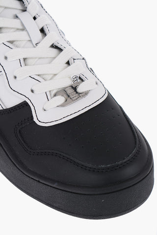 Two-Tone Leather S-UKIYO MID X High-Top Sneakers