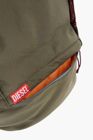 Solid Color RAVE Backpack with Contrasting Logo Patch