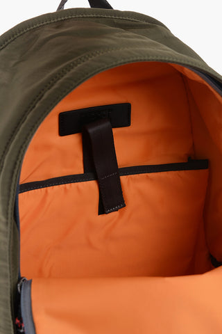 Solid Color RAVE Backpack with Contrasting Logo Patch