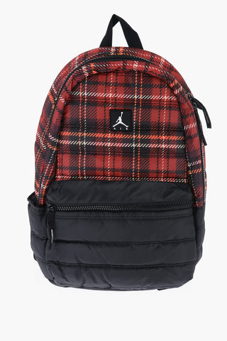 AIR JORDAN Quilted Backpack with Tartan Detail