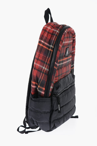 AIR JORDAN Quilted Backpack with Tartan Detail