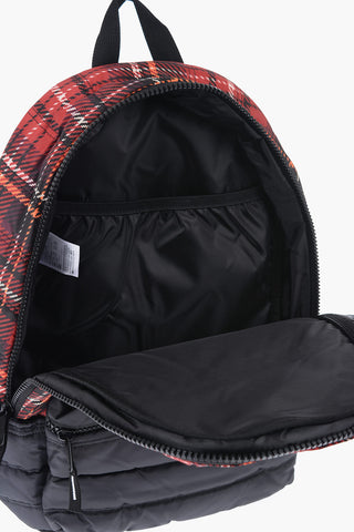 AIR JORDAN Quilted Backpack with Tartan Detail