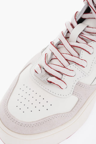 Sneakers Alte S-UKIYO in Pelle con Dettagli a Contrasto
