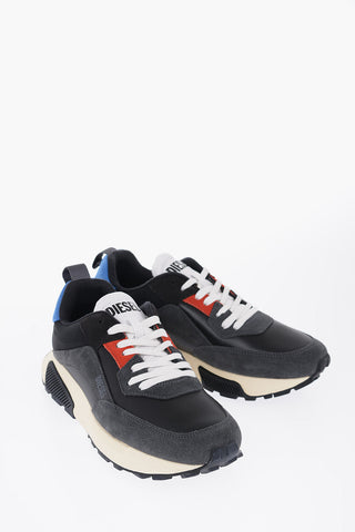 Leather and Suede S-TYCHE Low-Top Sneakers