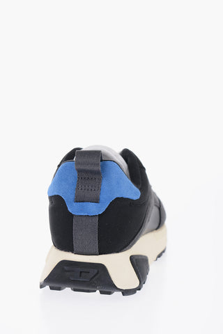 Leather and Suede S-TYCHE Low-Top Sneakers