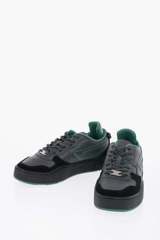 Two-Tone Leather S-UKIYO Low-Top Sneakers with Suede Details