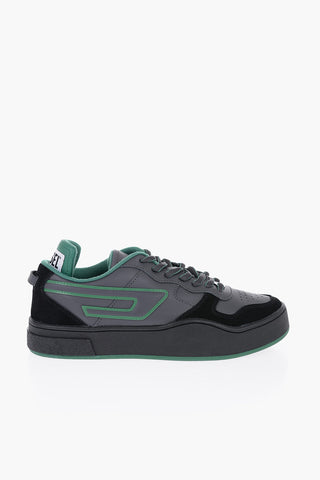 Two-Tone Leather S-UKIYO Low-Top Sneakers with Suede Details