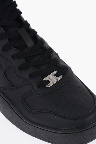 Solid Color Leather S-UKIYO High-Top Sneakers