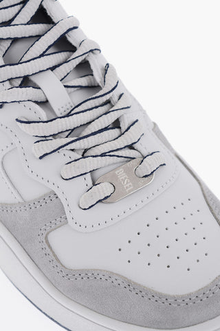 Leather S-UKIYO High-Top Sneakers with Contrast Details
