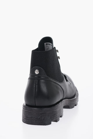 Anfibi D-HAMMER in pelle con Suola Track