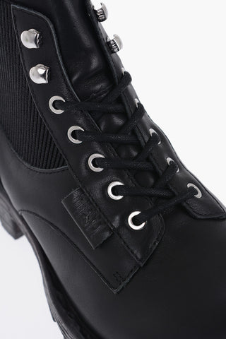 Anfibi D-HAMMER in pelle con Suola Track