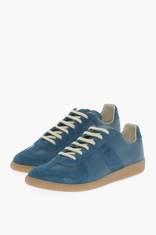 MM22 Two-Tone Suede Low-Top Sneakers