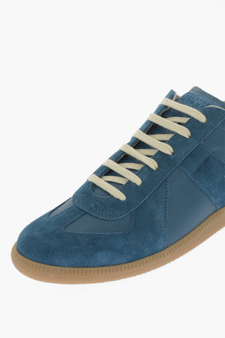 MM22 Two-Tone Suede Low-Top Sneakers