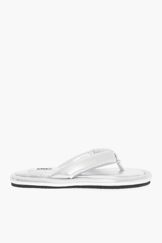 MM6 Laminated Faux Leather Flip Flop