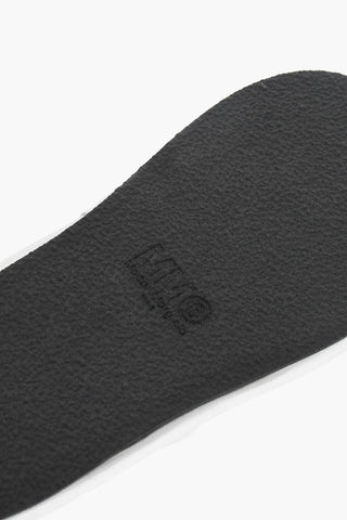 MM6 Laminated Faux Leather Flip Flop