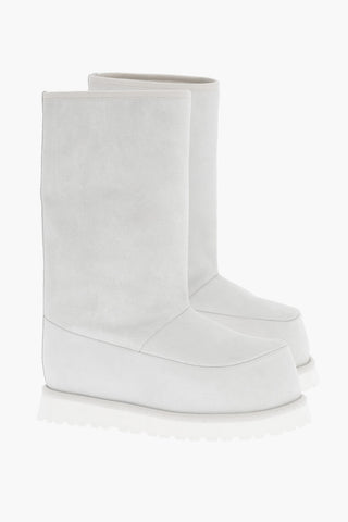MM6 Stivali Alti in Suede con Suola Track 
