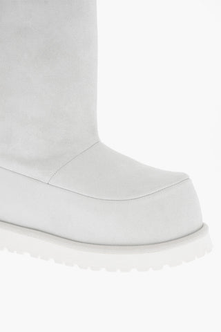MM6 Stivali Alti in Suede con Suola Track 