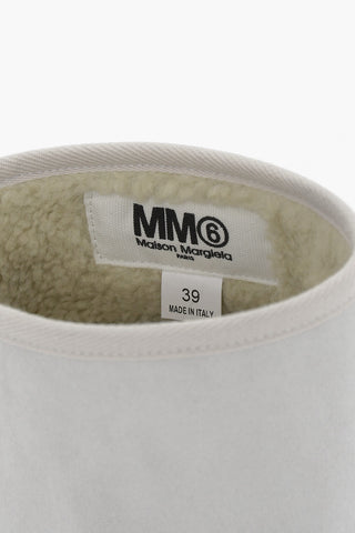 MM6 Stivali Alti in Suede con Suola Track 