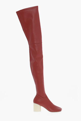 MM6 High Faux Leather Boots 8cm