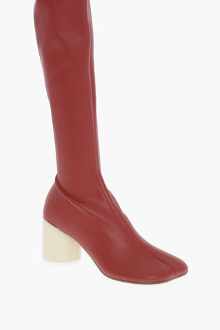 MM6 High Faux Leather Boots 8cm