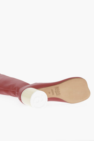 MM6 High Faux Leather Boots 8cm