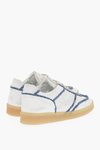 MM6 Suede Low Top Sneakers with Contrasting Details