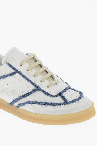 MM6 Suede Low Top Sneakers with Contrasting Details