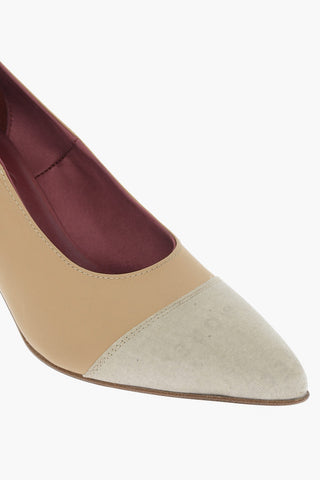 MM6 Leather Pumps with Point Toe 7cm