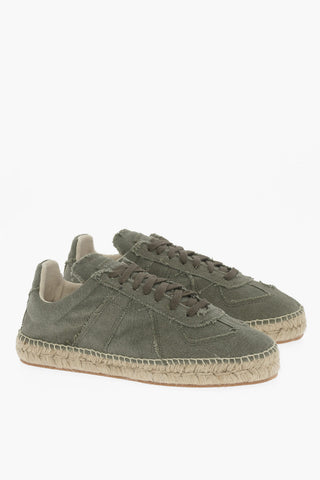 MM22 Cotton Low-Top Sneakers with Jute Sole