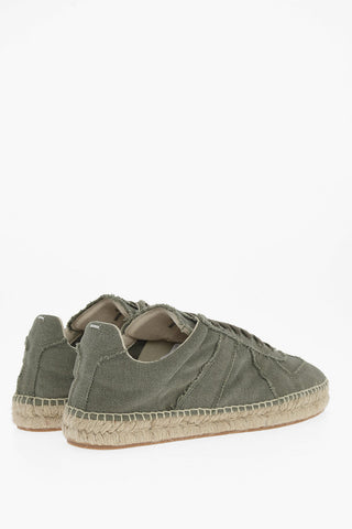 MM22 Cotton Low-Top Sneakers with Jute Sole