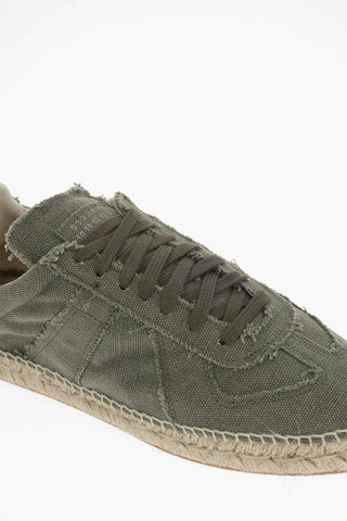 MM22 Cotton Low-Top Sneakers with Jute Sole