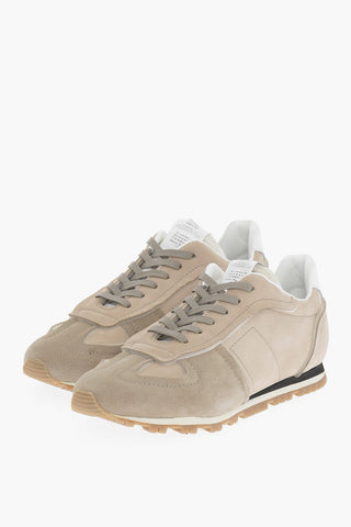 MM22 Two-Tone Suede Low-Top Sneakers