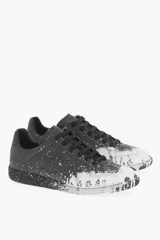 MM22 Sneakers Basse in Tessuto Effetto Vernice