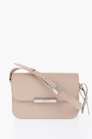 Leather Shoulder Bag with Metal Detail