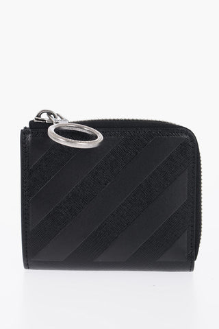 Saffiano Leather Wallet with Zip Closure